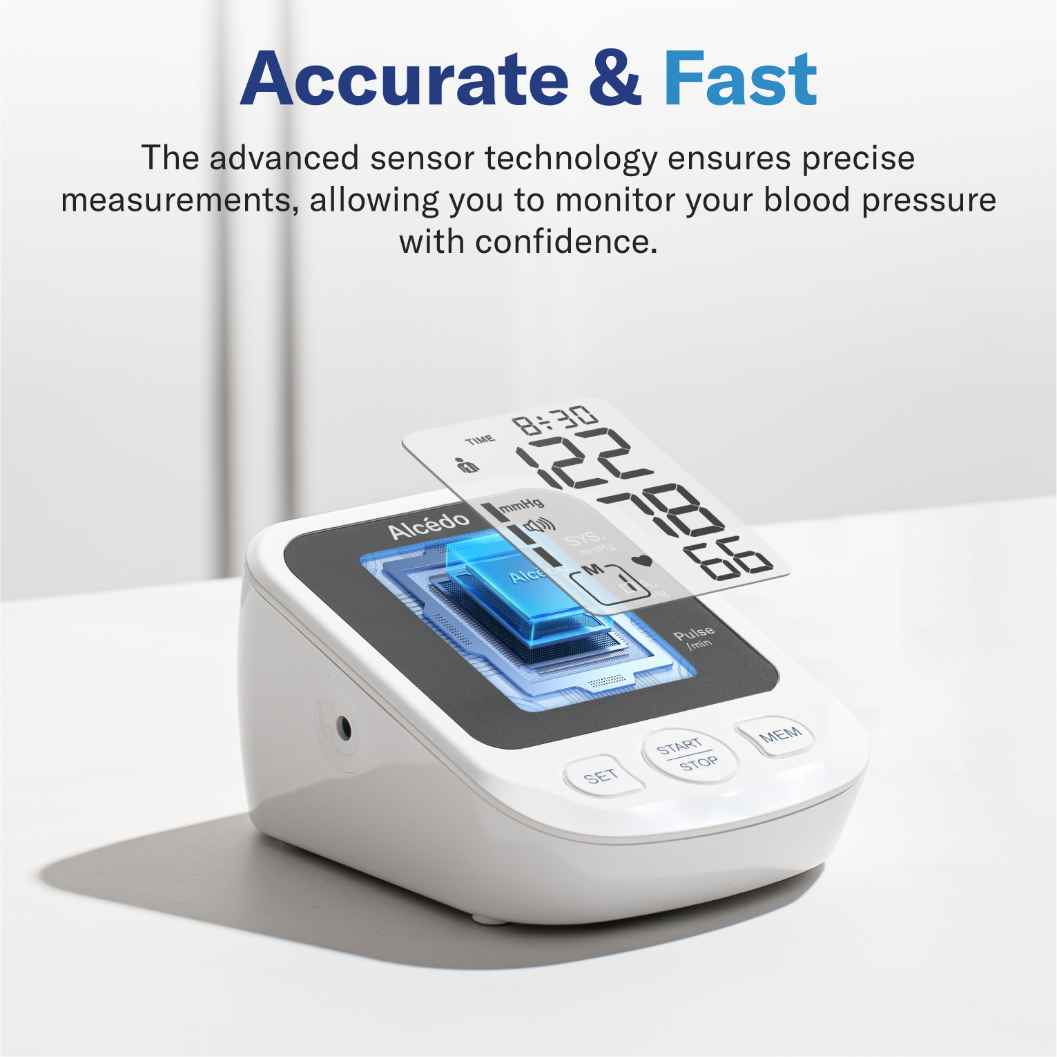  Alcedo Blood Pressure Monitor for Home Use, Automatic Digital BP  Machine with Large Cuff for Upper Arm, Large Backlit Screen, Talking  Function : Health & Household