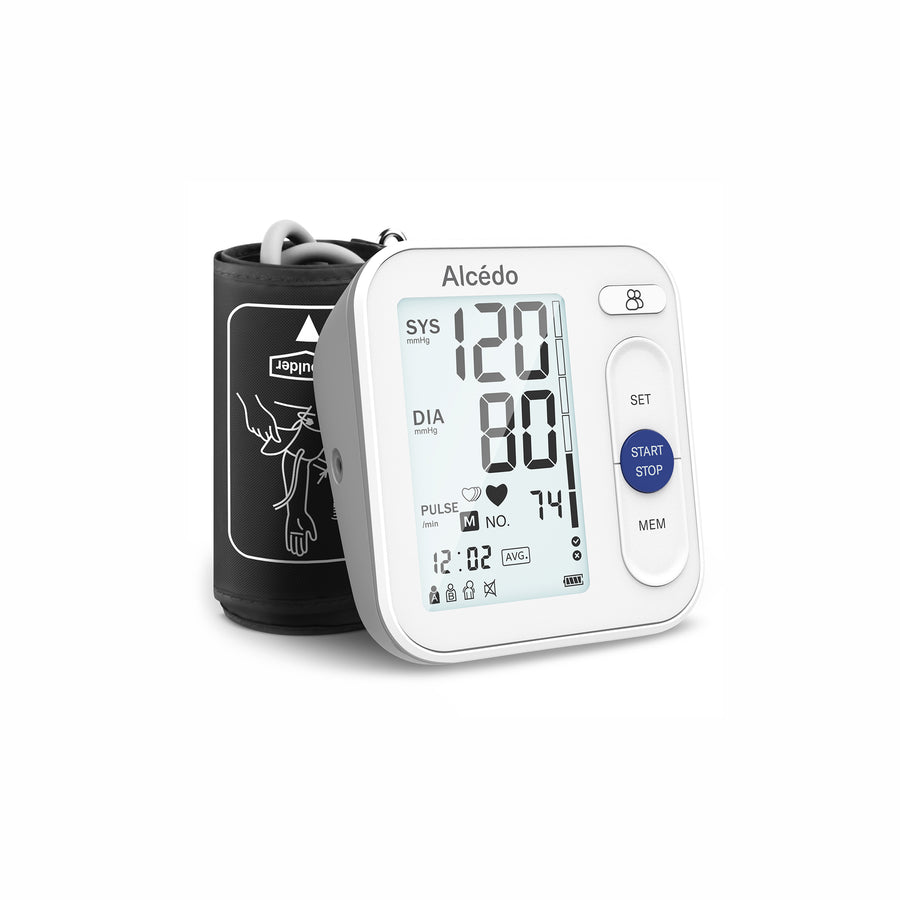 Automatic Upper Arm Blood Pressure Monitor,8.7-16.5inch Adjustable Cuff,  Large Screen Blood Pressure Machine,Three -Color Backlight,Irregular  Heartbeat Detector 