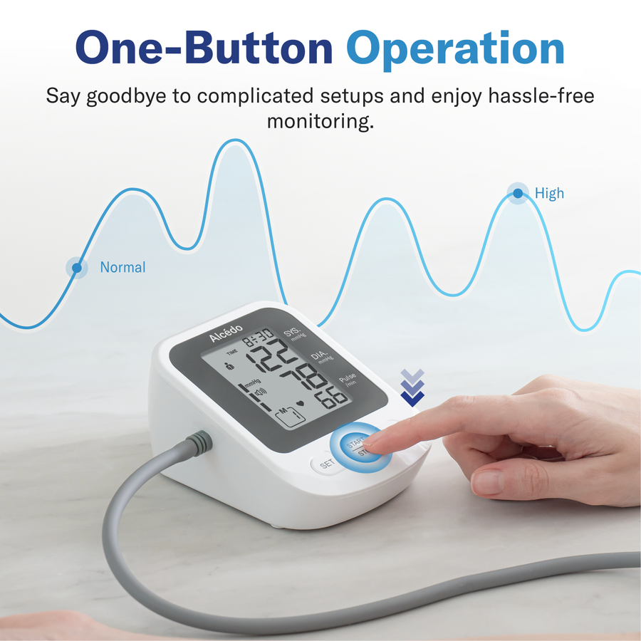 Blood Pressure Monitor Upper Arm Auto Digital BP Machine Wide Range Alcedo  - NEW