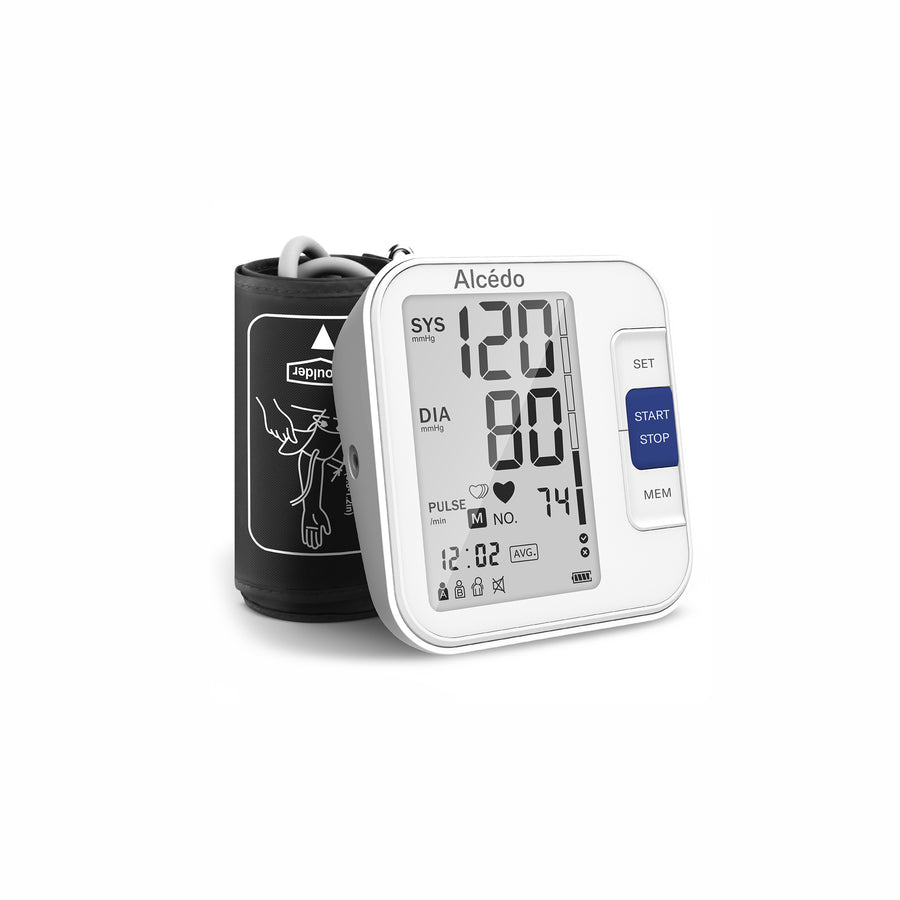Alcedo Blood Pressure Monitor for Home Use, Automatic Digital BP Machine  with Large Cuff for Upper Arm, Large Backlit Screen, Talking Function